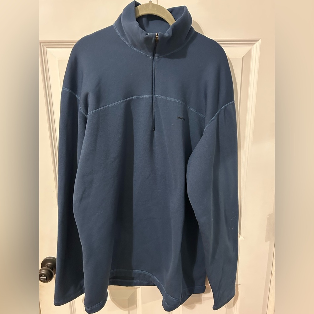 Patagonia Men's Zip-Up Sweater in Deep Blue